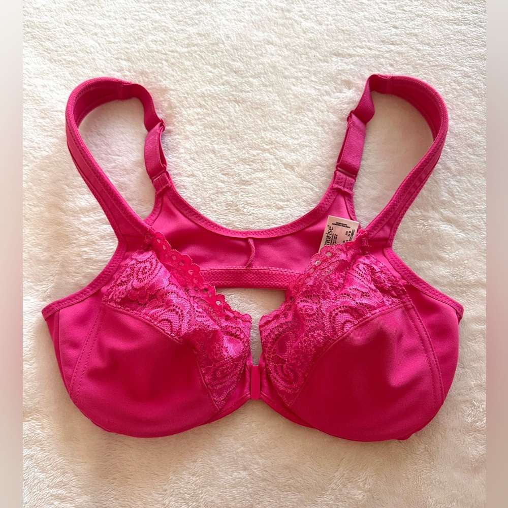 Glamorise 1245 Pink Lace Bra 34B